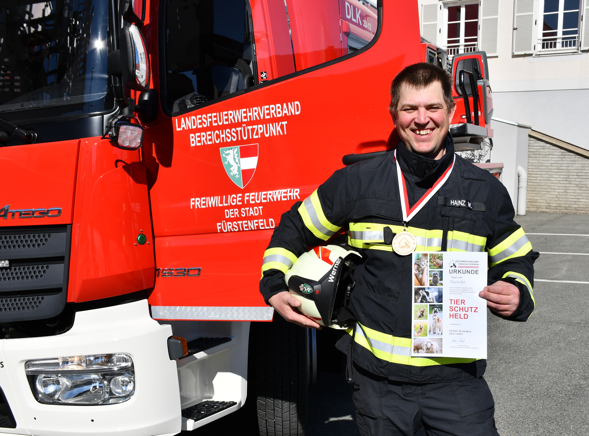 „Tierschutzheld“-Titel für Freiwillige Feuerwehr Fürstenfeld